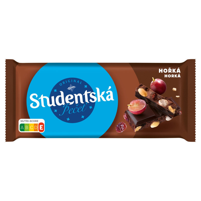 Orion Studentská Czekolada deserowa z orzeszkami ziemnymi żelkami i rodzynkami 170 g